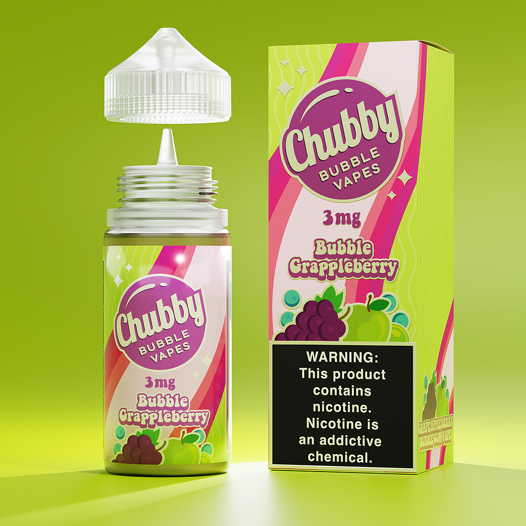 Chubby Bubble Vapes 100ml - Bubble Grappleberry